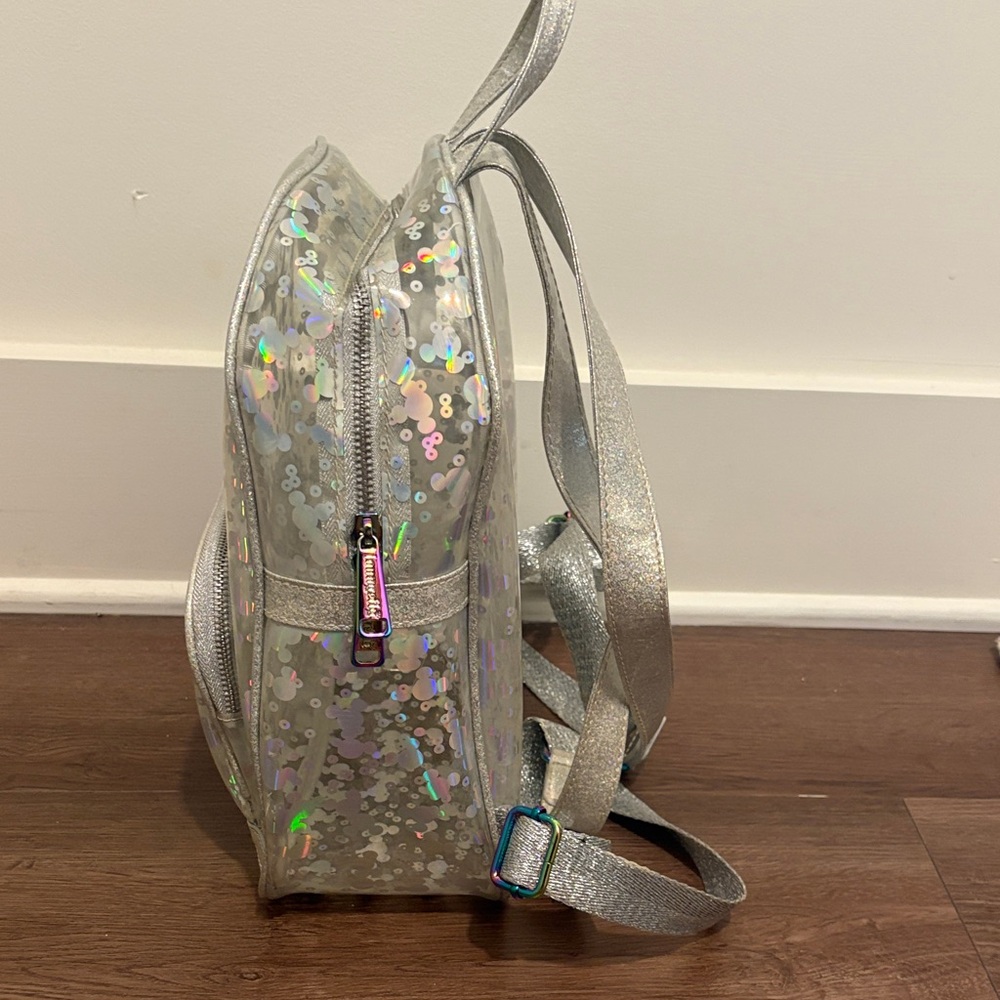 Disney Mickey Mouse Clear Loungefly Backpack Disney Parks Magic Mirror - Picture 2 of 5